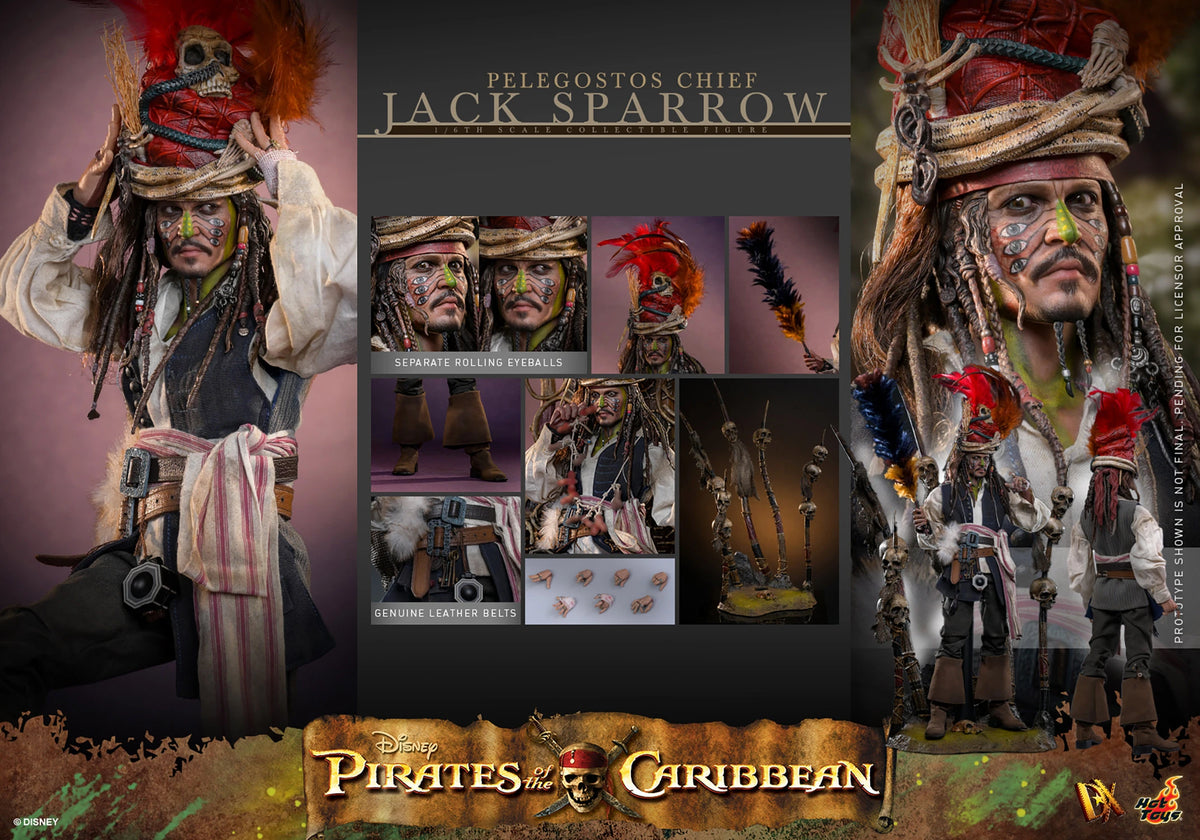 Hot Toys - Pelegostos Chief Jack Sparrow Sixth Scale Figure POTC: Dead Man's Chest - DX48
