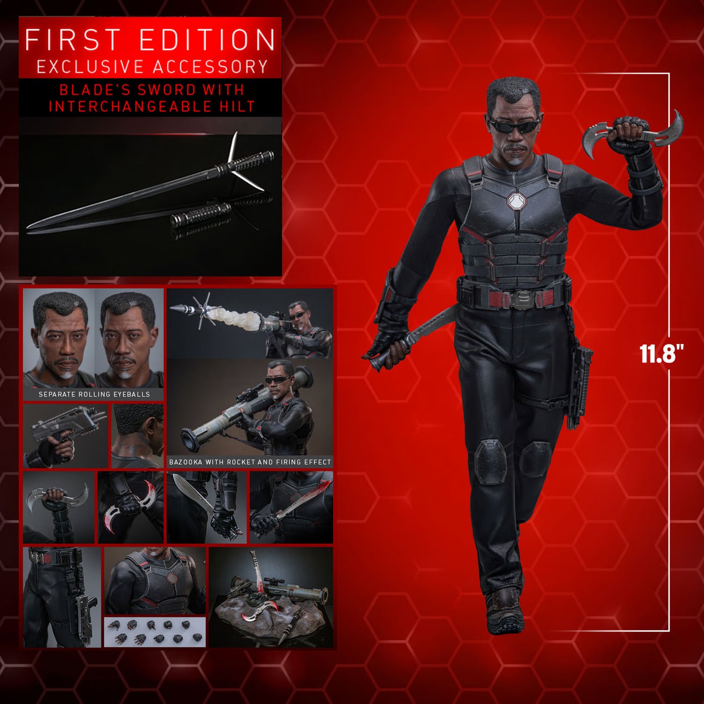 Hot Toys - Blade Sixth Scale Figure - First Edition - Deadpool & Wolverine - Marvel (Hot Toys) MMS