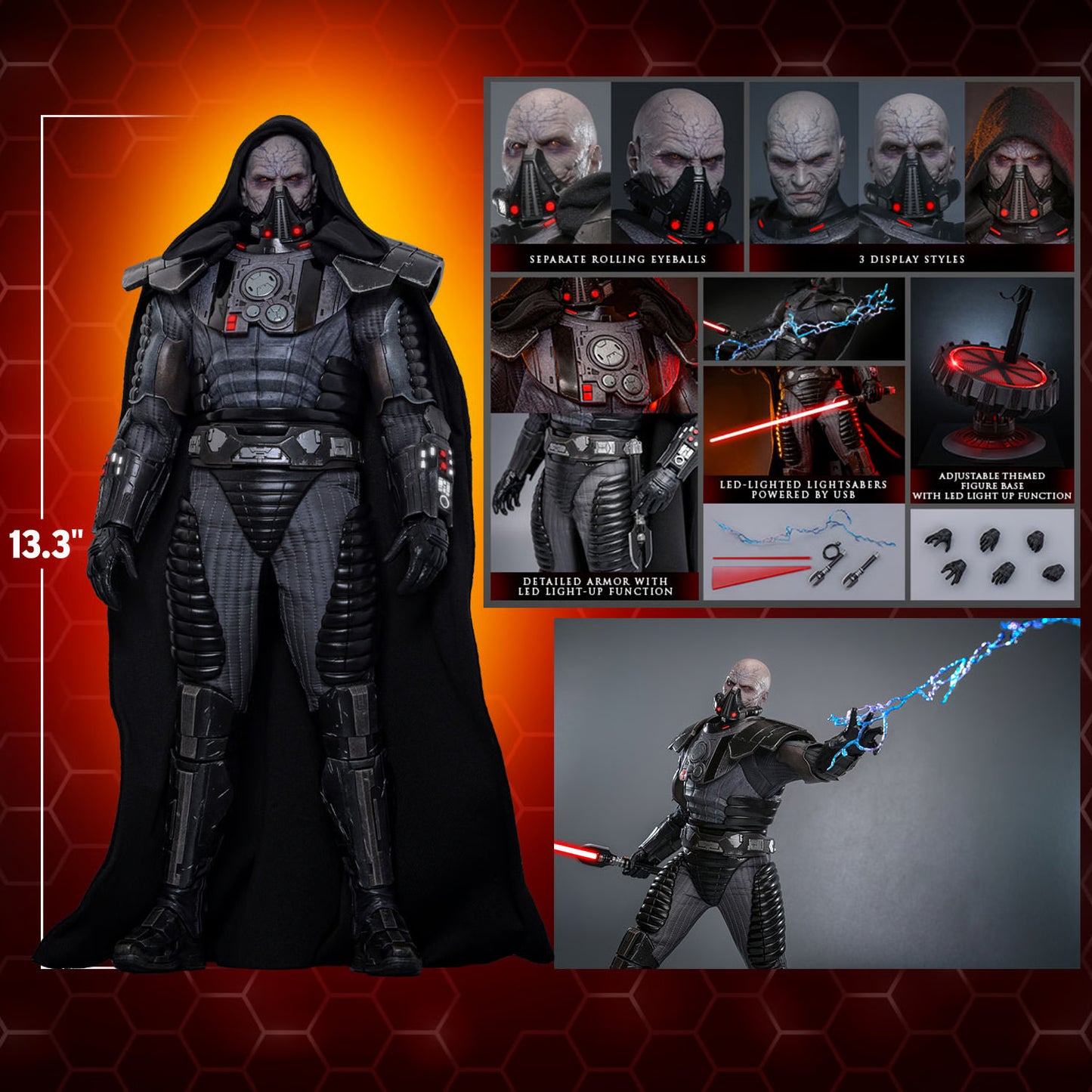 Hot Toys Star Wars - Darth Malgus Sixth Scale Figure - Video Game Masterpiece Series - VGM70