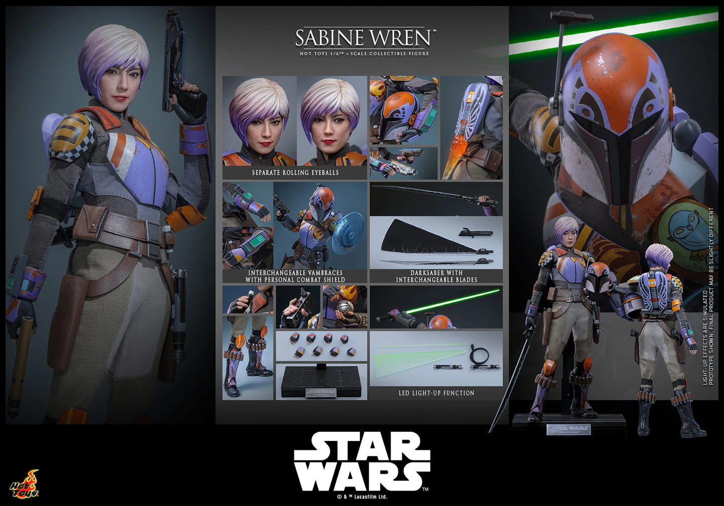 Hot Toys Sabine Wren Sixth Scale Figure - Television Masterpiece Series - Star Wars: Rebels (Hot Toys) - TMS171