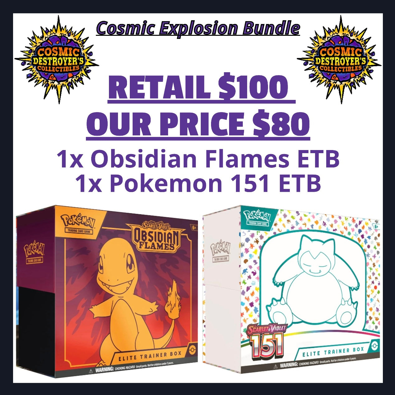 Pokémon Obsidian Flames & 151 Elite Trainer Box Bundle