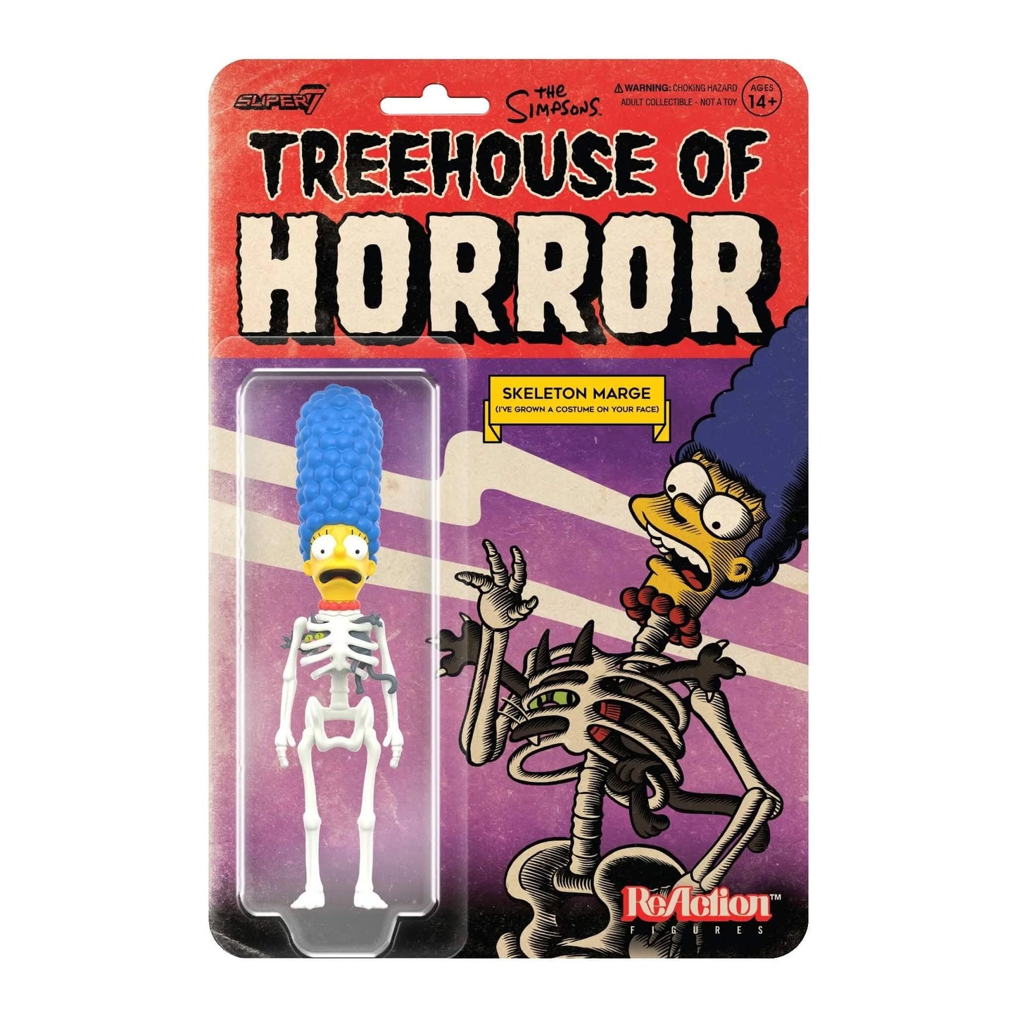 Super7 The Simpsons Treehouse of Horror ReAction Skeleton Marge Figure Main Results Image Carousel