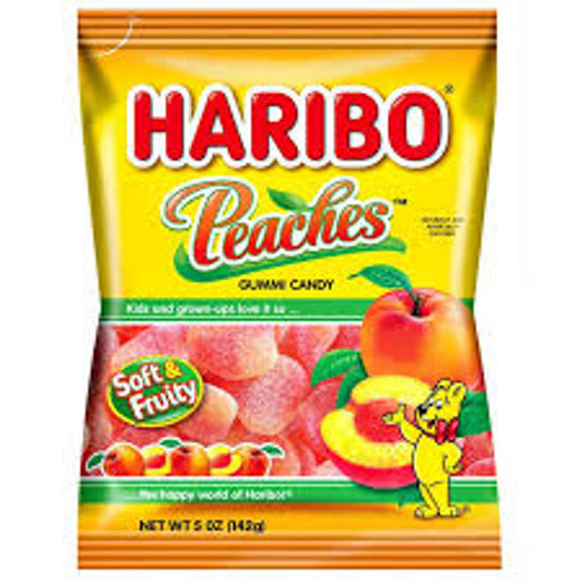Haribo Peaches Gummy Candy 5 Oz Bag