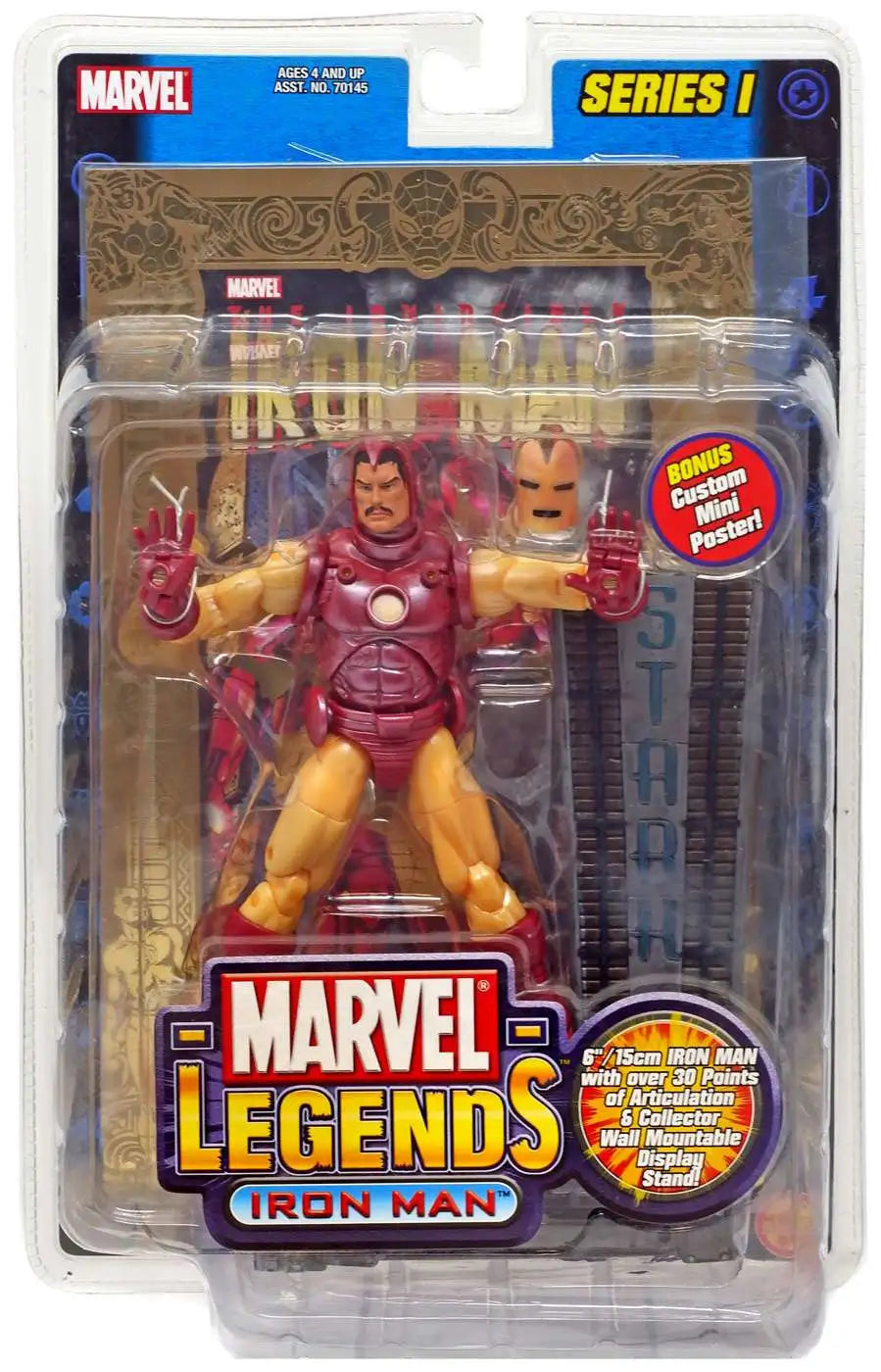 Toybiz - Marvel Legends - Iron Man  - Series 1 (Gold Foil Variant)