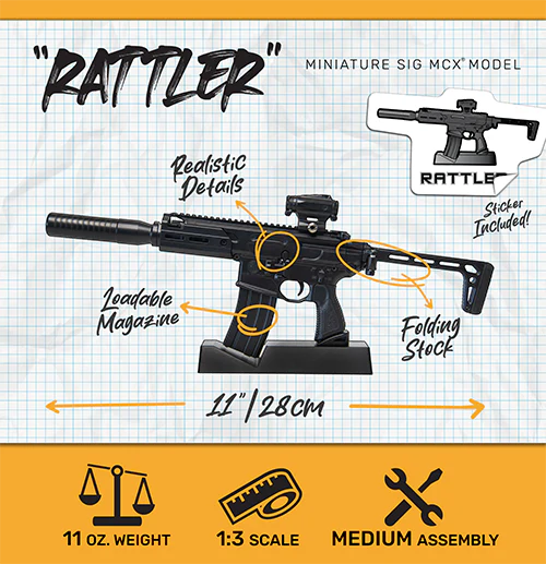 Miniature SIG SAUER MCX® Die Cast Model Kit - (SIG MCX® Model - Black)