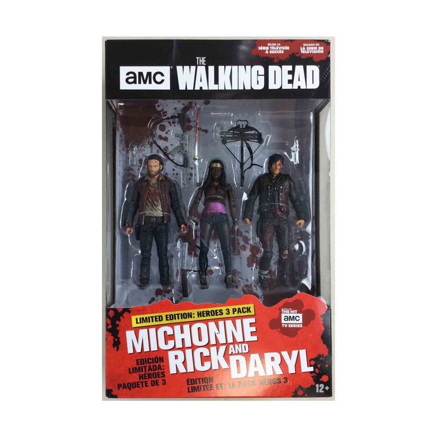 McFarlane Toys - The Walking Dead - Michonne, Rick and Daryl - Heroes 3 Pack (5" Action Figures)