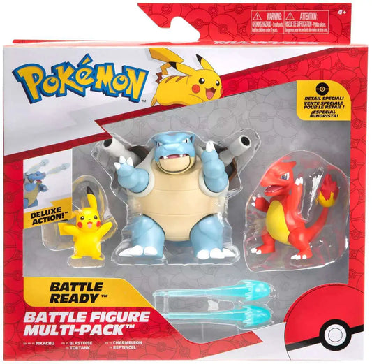 Pokémon Battle Figure Pikachu, Blastoise & Charmeleon 3-Inch Mini Figure 3-Pack