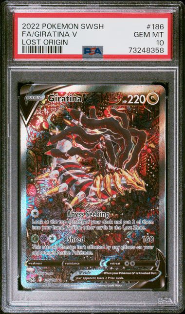 2021 Pokémon SWSH - Giratina V (alt art) #180 - Lost Origin - GEM MINT - PSA 10