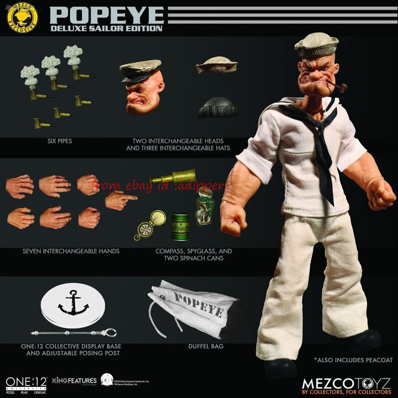 Mezco One:12 Collective - Popeye – Deluxe Sailor Edition
