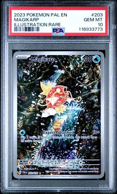 2023 POKEMON PAL EN-PALDEA EVOLVED #203 MAGIKARP ILLUSTRATION RARE - PSA 10 GEM MINT