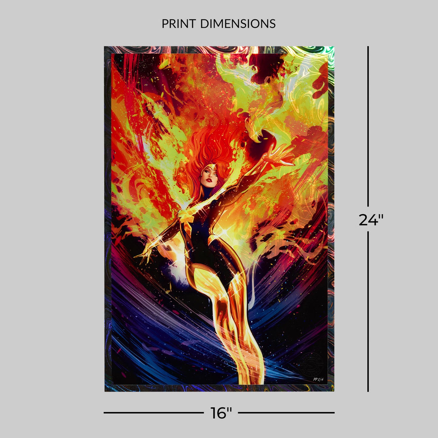 Phoenix Art Print by Lucas Werneck (16x24) Unframed