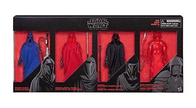 Star Wars The Black Series Guard Action Figure 4 Pack Exclusive Senate, Imperial Royal, Emperors Shadow and Elite praetorian