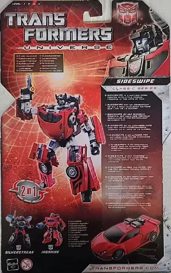 Transformers Universe - Sideswipe (with Flare Launcher) - Deluxe Class - 2008